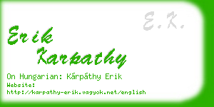 erik karpathy business card